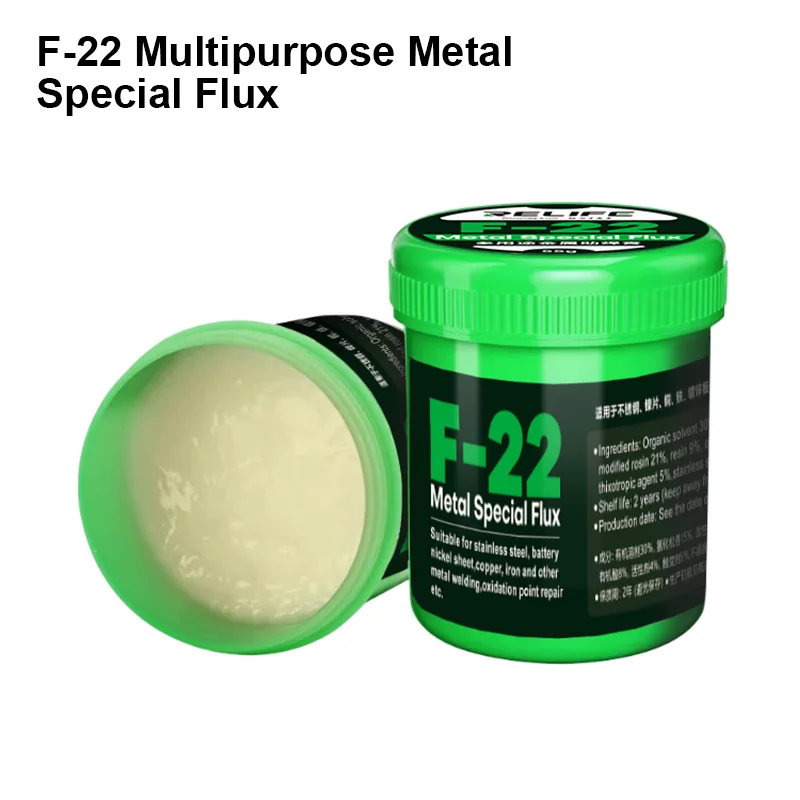 

RELIFE F-22 High Insulation Resistance Metal Flux for Galvanized Sheet Copper Surface Welding Repair Motherboard Soldering Paste