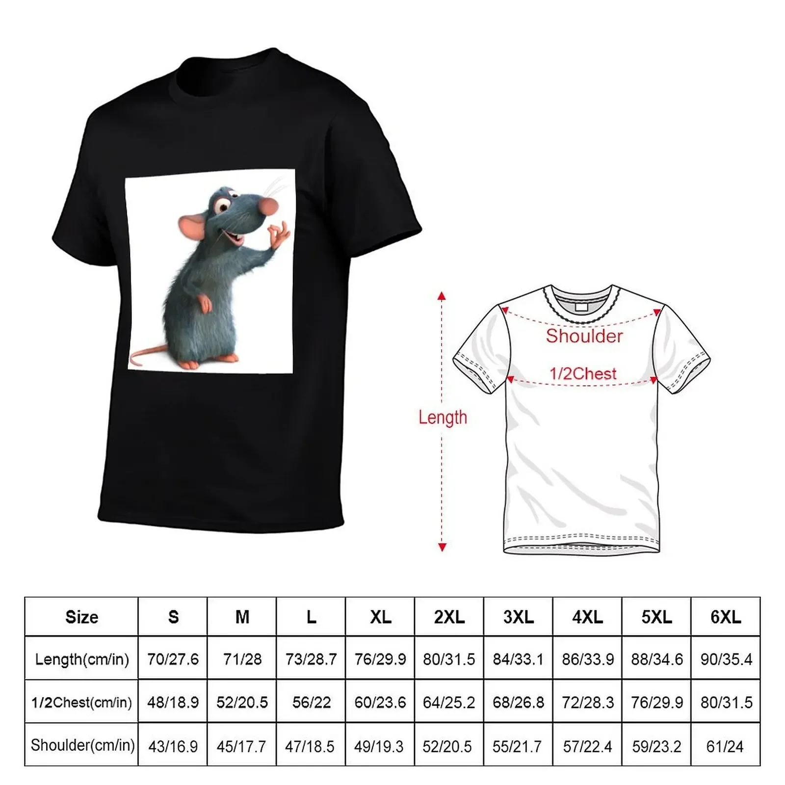 Ratatouille Fitted Scoop T-Shirt graphic t shirts animal prinfor boys quick drying mens graphic t-shirts hip hop