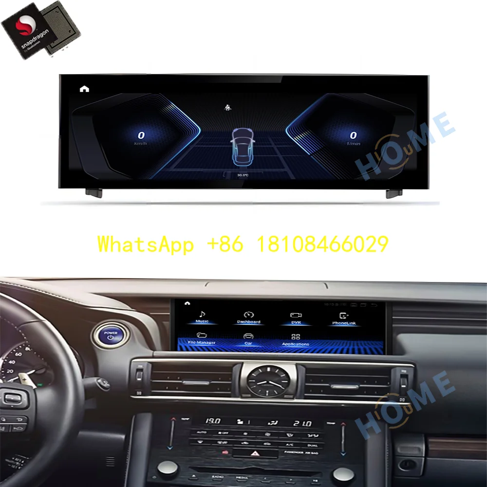 

10.25 Inch Android 12 Qualcomm Snapdragon Car Radio Multimedia Video Player CarPlay Auto Radio for Lexus IS200 IS250 IS300 IS350