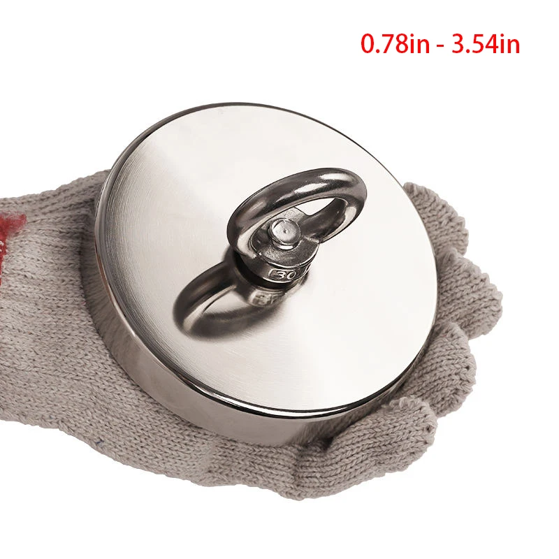 Super Strong Magnets Set 0.78in-3.54in Neodymium Magnet With Countersunk Hole Eyebolt Magnetic Hooks Salvage Fishing Magnet Pot