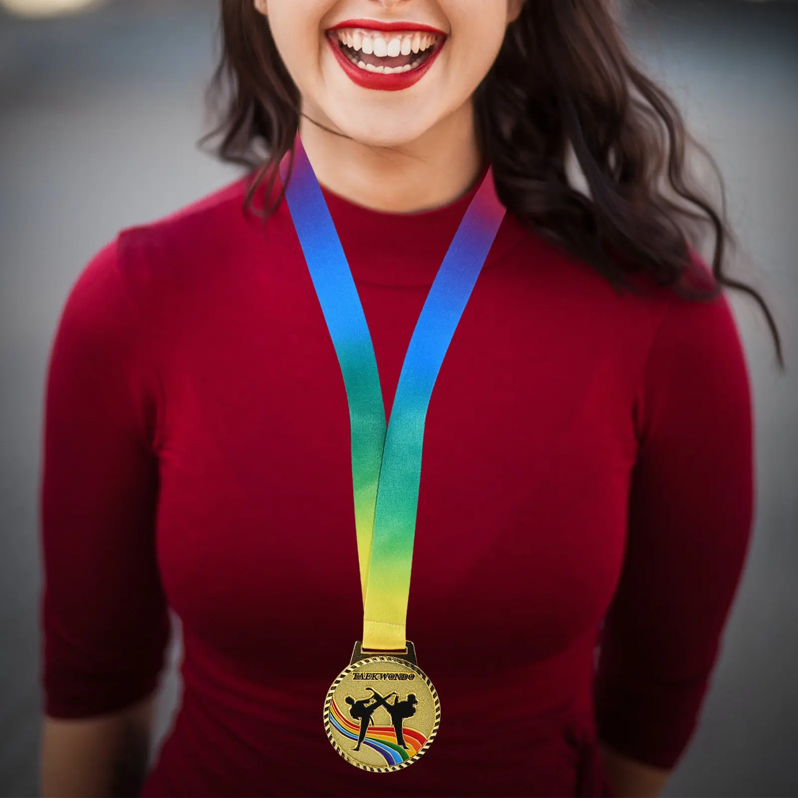 Gold Cycling Medal Zinc Alloy Racing Award Medal for Cycling Competition Medals Achievement Trophy