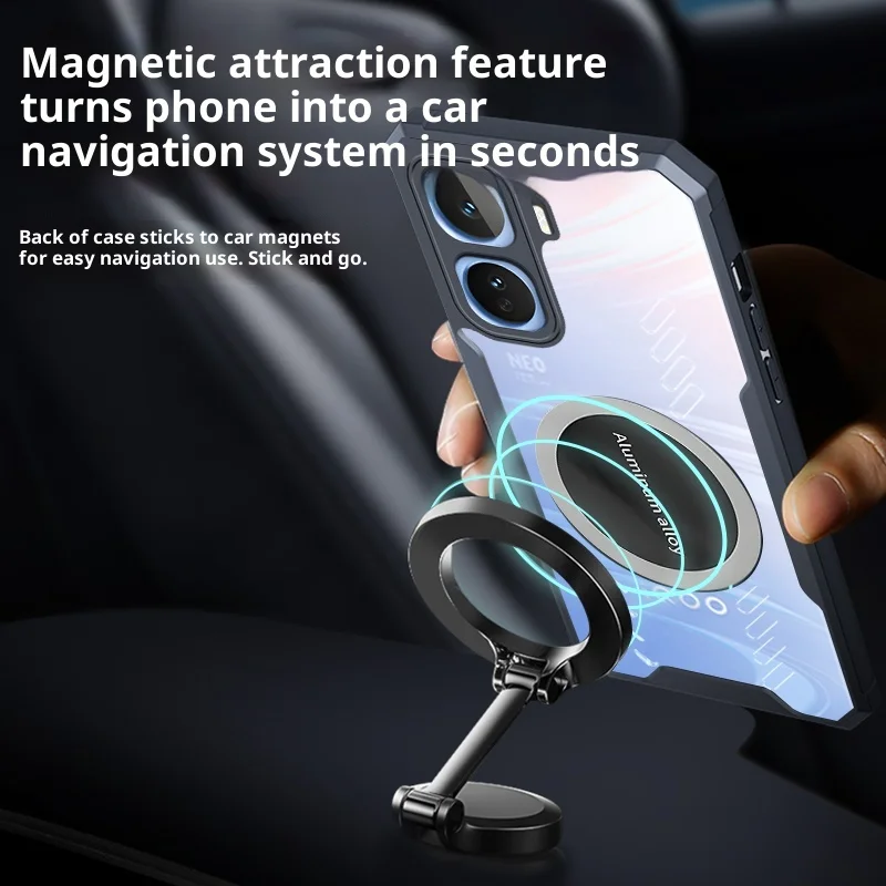 حافظة لهاتف vivo IQOO Neo11 غطاء مغناطيسي فاخر وشفاف للتبريد لهاتف IQOO Neo 11 ممتص للصدمات Funda #2