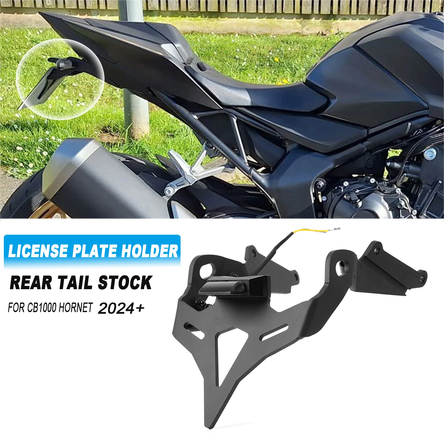 

Motorcycle rear short tail license plate holder and tailstock frame bracket suitable For Honda CB1000 cb1000 Hornet 2024-