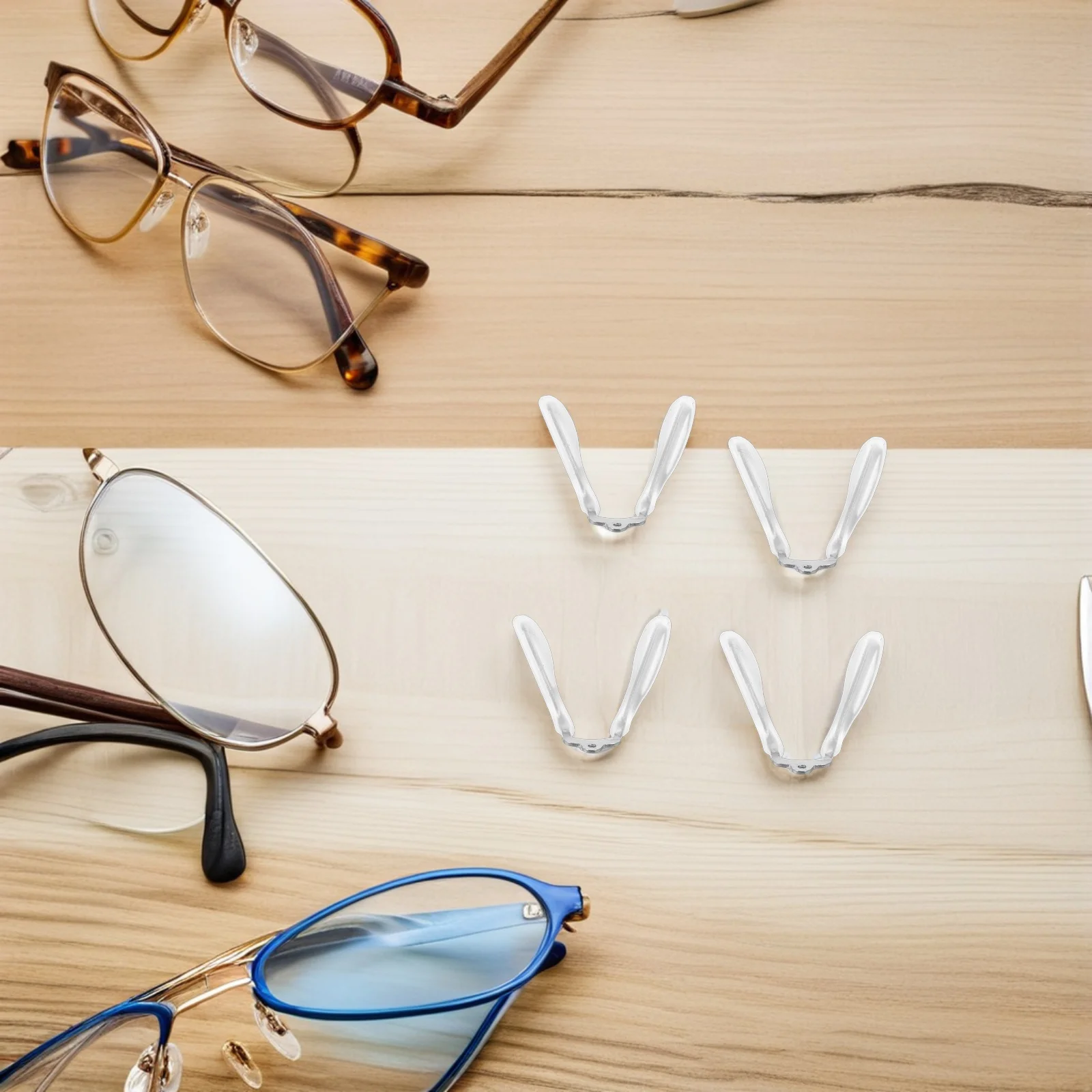 

4Pcs Integrated Installation Silicone Nose Pads Versatile Usage for Study Outdoor Adventures Nose Pad for Glasses