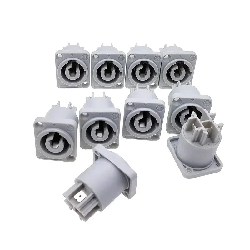 10pcs  Powercon Connector 3 pins 20A 250V Power Speaker panel socket female For LED Screen Stage Lighting