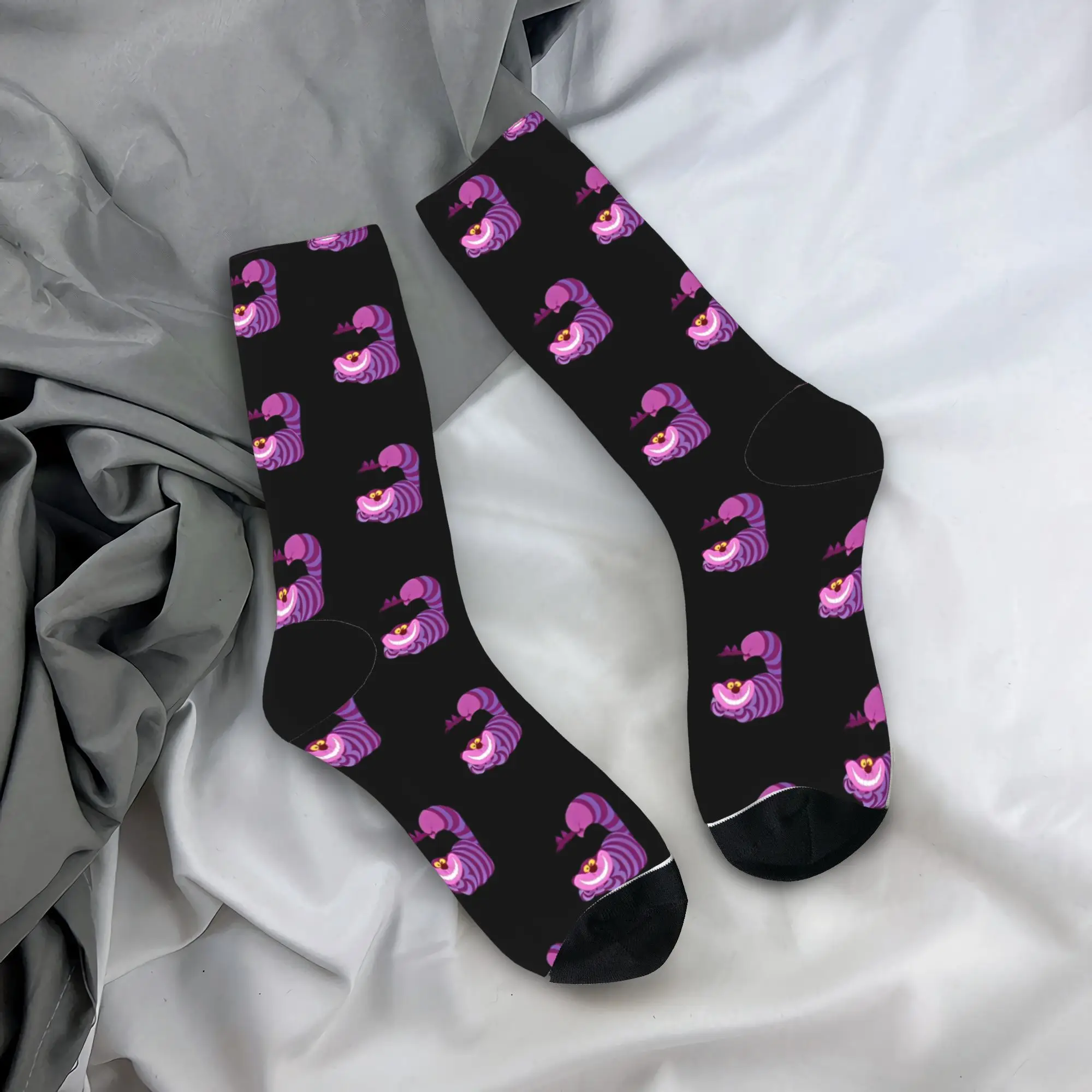 Men Socks Alice In Wonderland Alice Friends  Stockings Winter Fashion Medium Soft Socks Printed Running Anti Sweat Socks