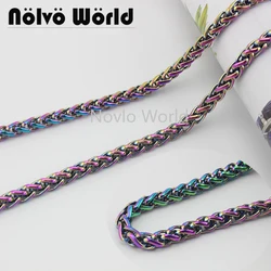 1 meter test, 6mm wide, high-grade rainbow metal chain bag lantern chain handbag shoulder bags chain handle pull accessories