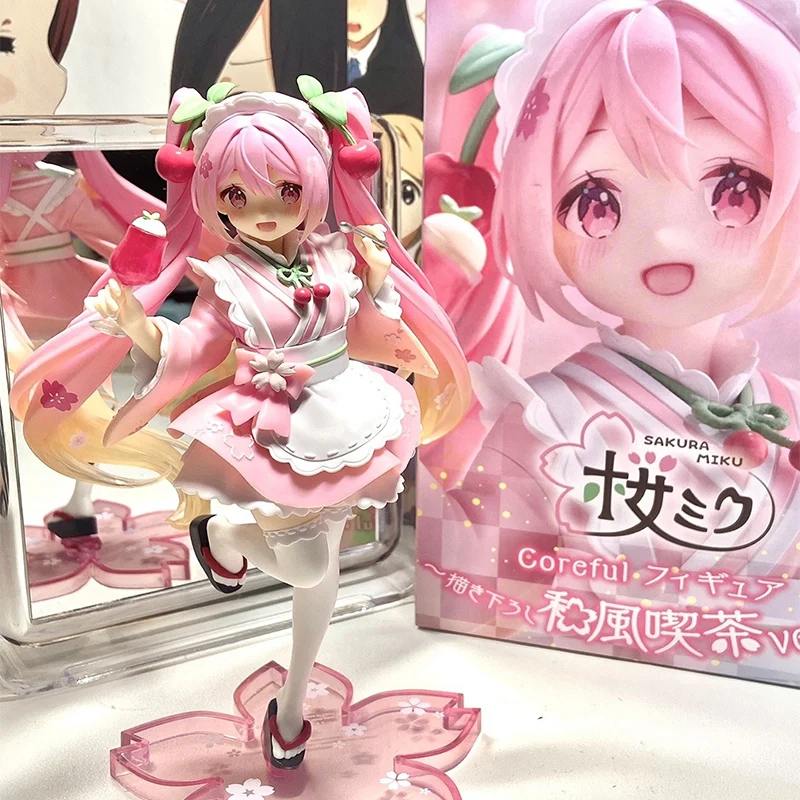 

TAiTO Cherry Miku Coreful Figure ~Japanese Teahouse Waiter Ver.~ Project DIVA Arcade 18CM PVC Collection Model Toy