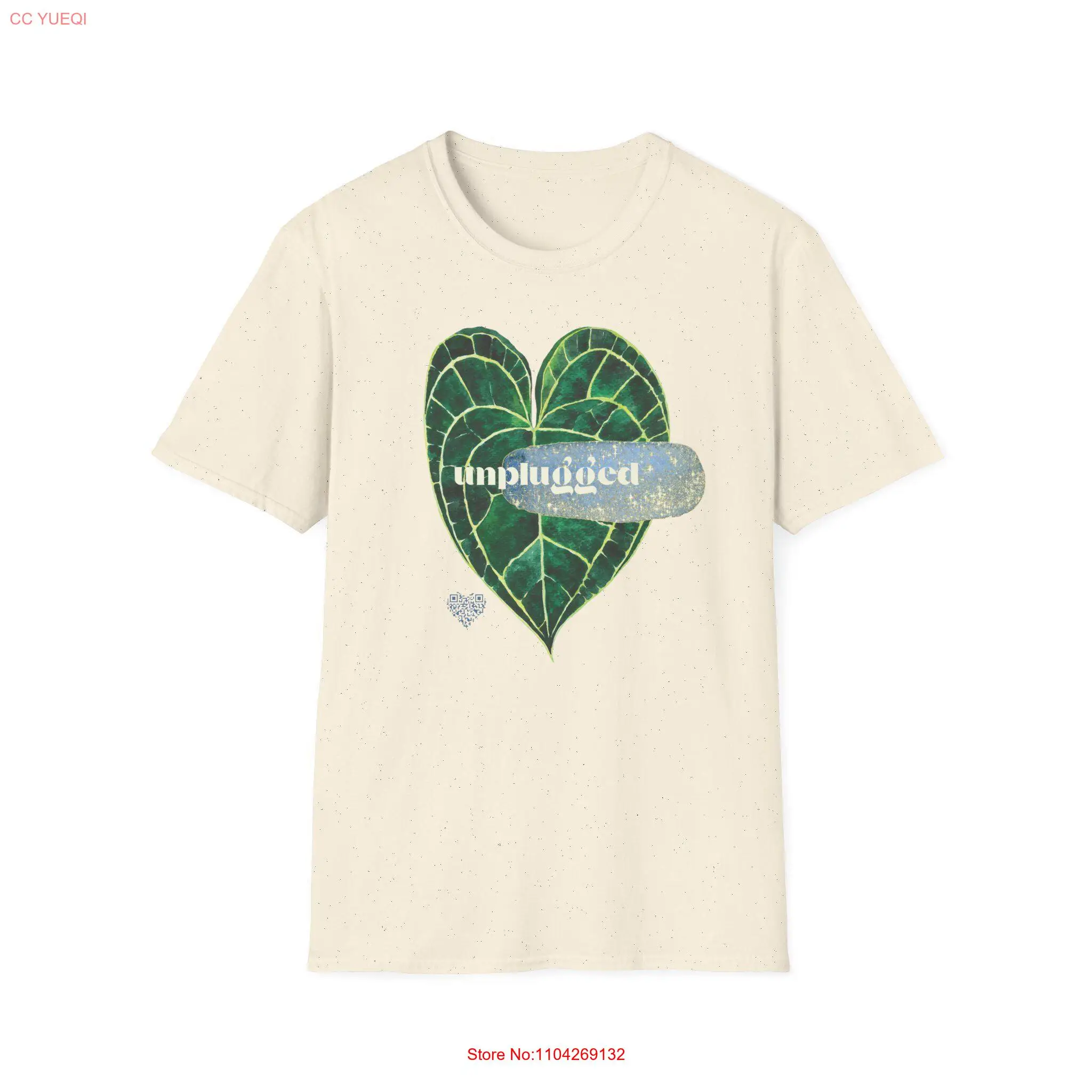 Unplugged T shirt for People Who Need To Reconnect With Mother Nature Inspired Bold Foliage Design Disconnect Off Line