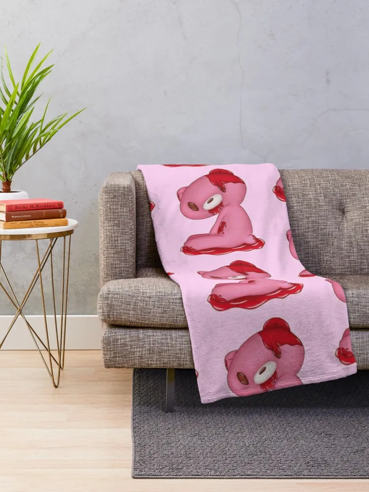 Gloomy Bear Throw Blanket fluffy Soft Big Decoratives Hair Blankets