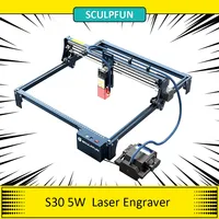 SCULPFUN S30 Pro, S30 PRO MAX, 5-20W Laser Engraver Cutter, Automatic Air-assist 0.06x0.08mm Laser Focus 32-bit Motherboard