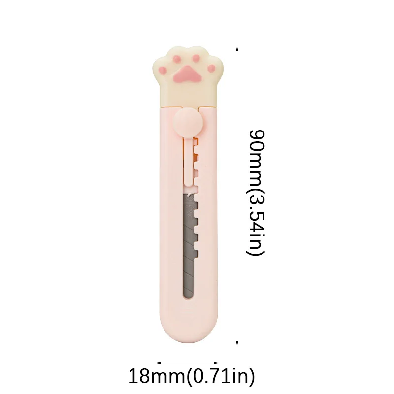 المحمولة البسيطة القط مخلب سكّين متعدّد الاستخدامات الإبداعية Kawaii مريحة حساب اليد ورقة قطع أداة طالب القرطاسية لوازم الفن #4