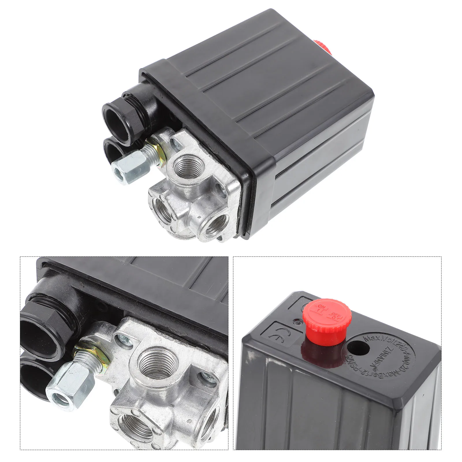 

Air Pressure Switch Valve European Quick Connector Adjustable Pure Copper Safety Release Metal Gauge For Air