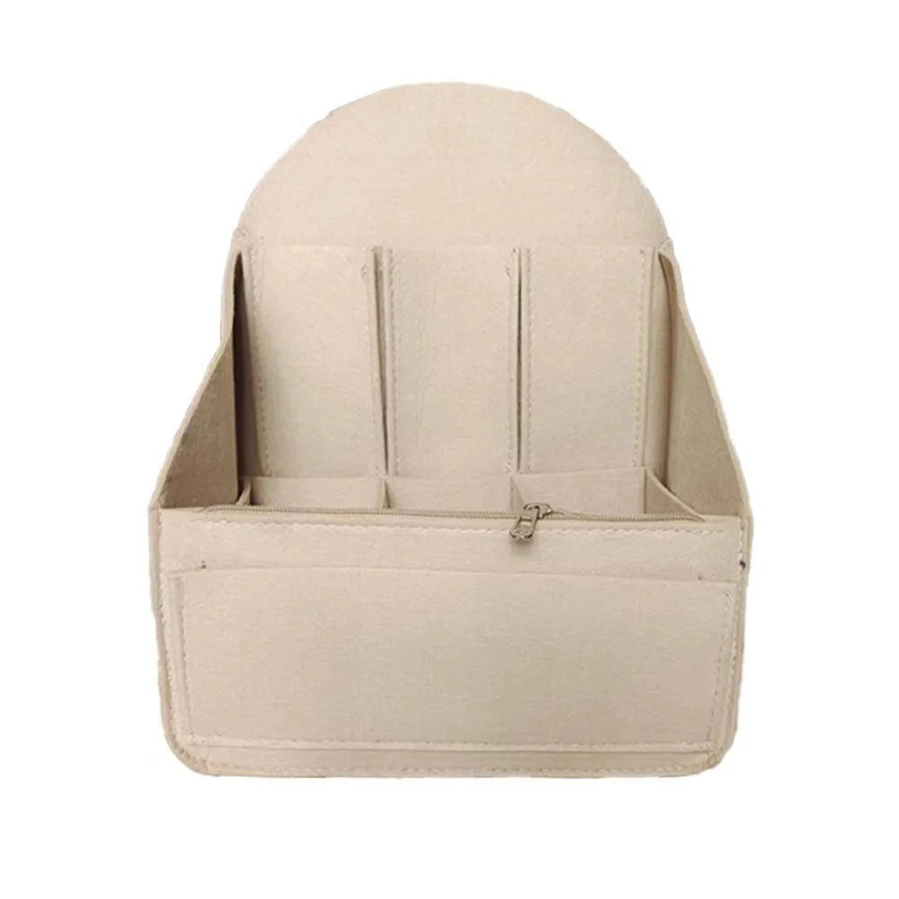 

Multifunctional Felt Backpack Organizer Multi-layered Zippered Rucksack Insert Bag Thickened Large Capacity Schoolbag Liner Trip