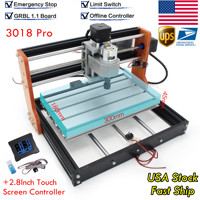 【In US&EU】2024 New CNC 3018 Plus Alumina Alloy Metal Frame Upgrade Kit Nema17 42 Stepper With Limit And Emergency Stop Interface
