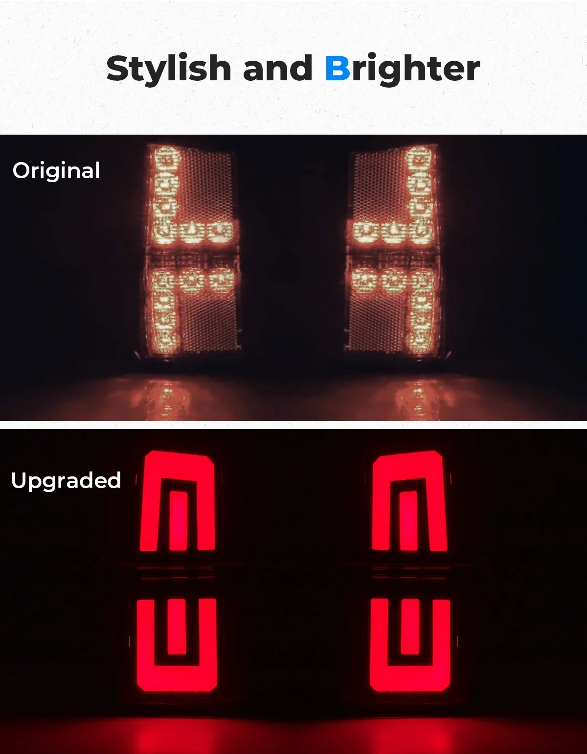 KEMIMOTO UTV #2413766 Tail Lights Compatible with Polaris Ranger 1000 XP/Crew 2018-2024 Brake Flashing Water-resistant LED Light