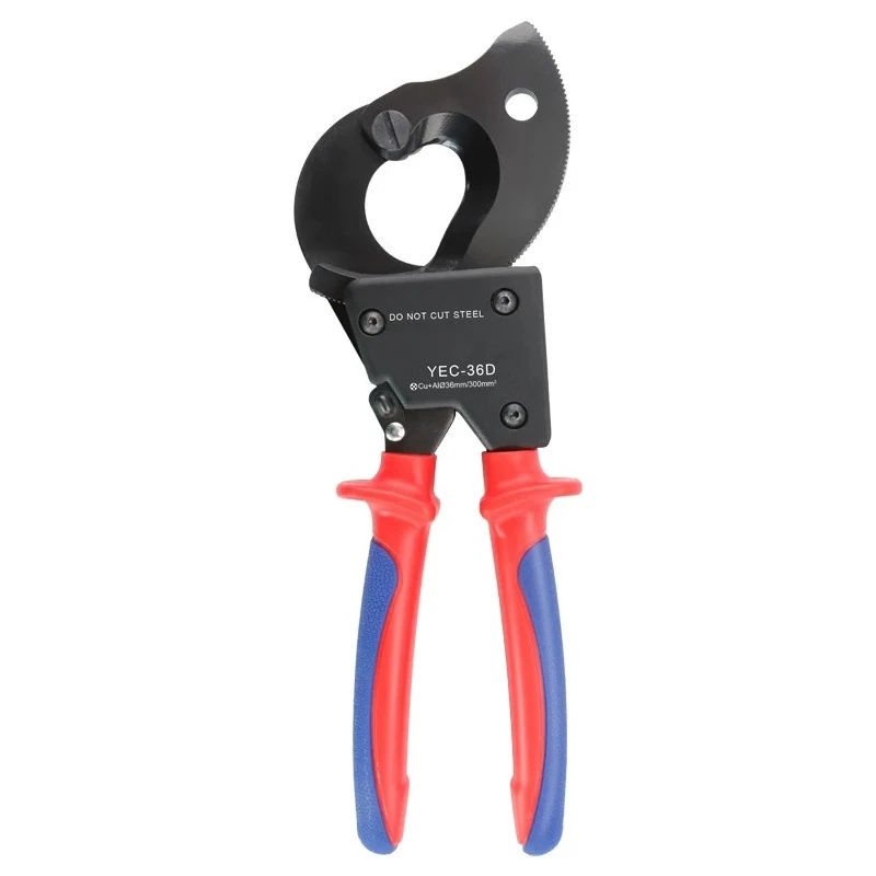 YEC-36D Ratchet Cable Shear Gear Type Scissor Wire Cutter High Strength Alloy Copper Aluminum Electrician Shear