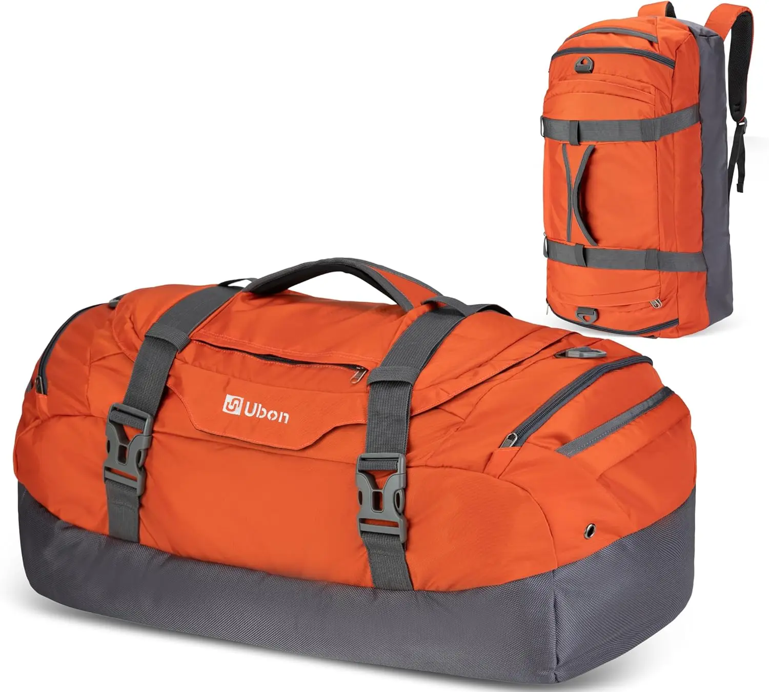 Large Duffel Bag Weekender with Shoe Compartment 4-Way Sports Gym Backpack Padded Straps Travel