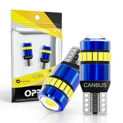Oprah 2PCS W5W 3030 3014 SMD Car T10 LED 194 168 Wedge Replacement Reverse Instrument Panel Lamp White Bulbs For Clearance Light