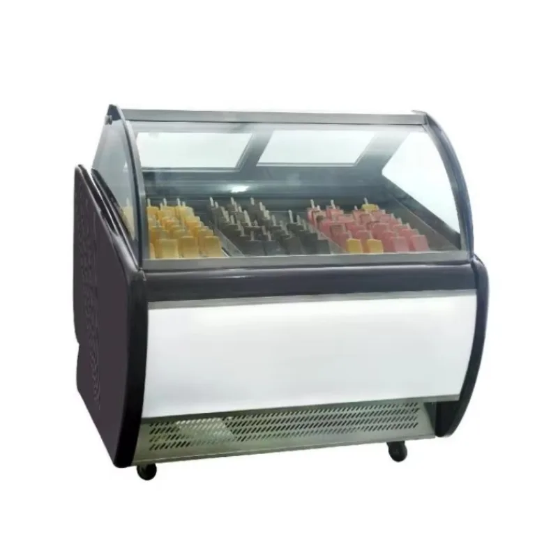 

Commercial showcase Cabinet Gelato Outdoor Ice Cream Display Freezer