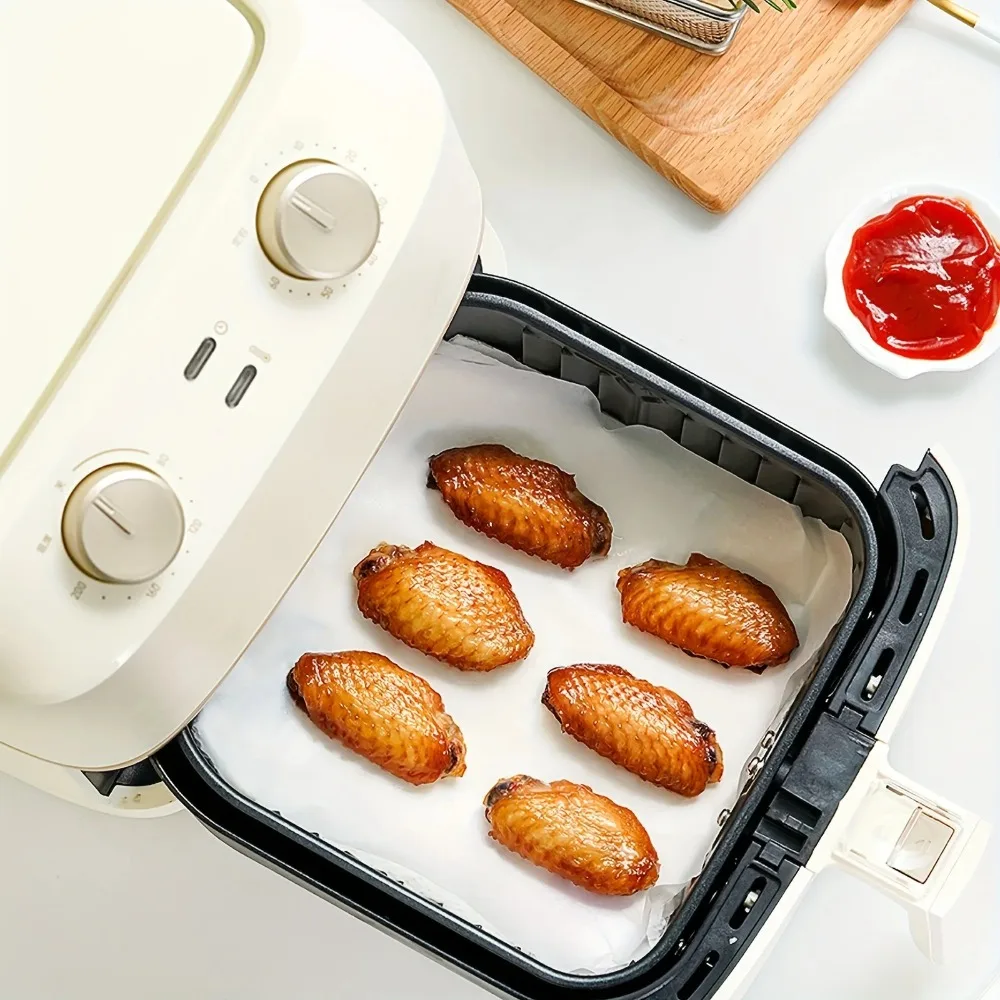 New Silicone Oil Paper Baking Paper Disposable Heat Resistant Air Fryer Liners Non-stick Oil Proof Paper