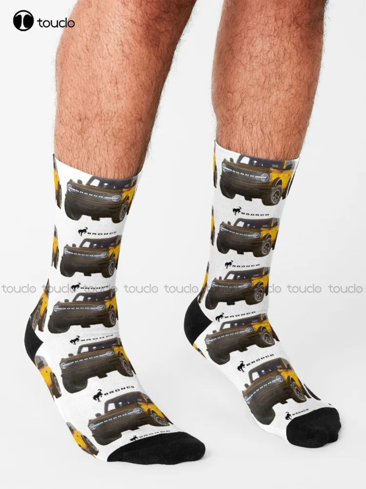 For Bronco 2021 Off Road, Car, Outdoor, Outdoors Socks Mens Black Socks Unisex Adult Teen Youth Socks 360° Digital Print Gift