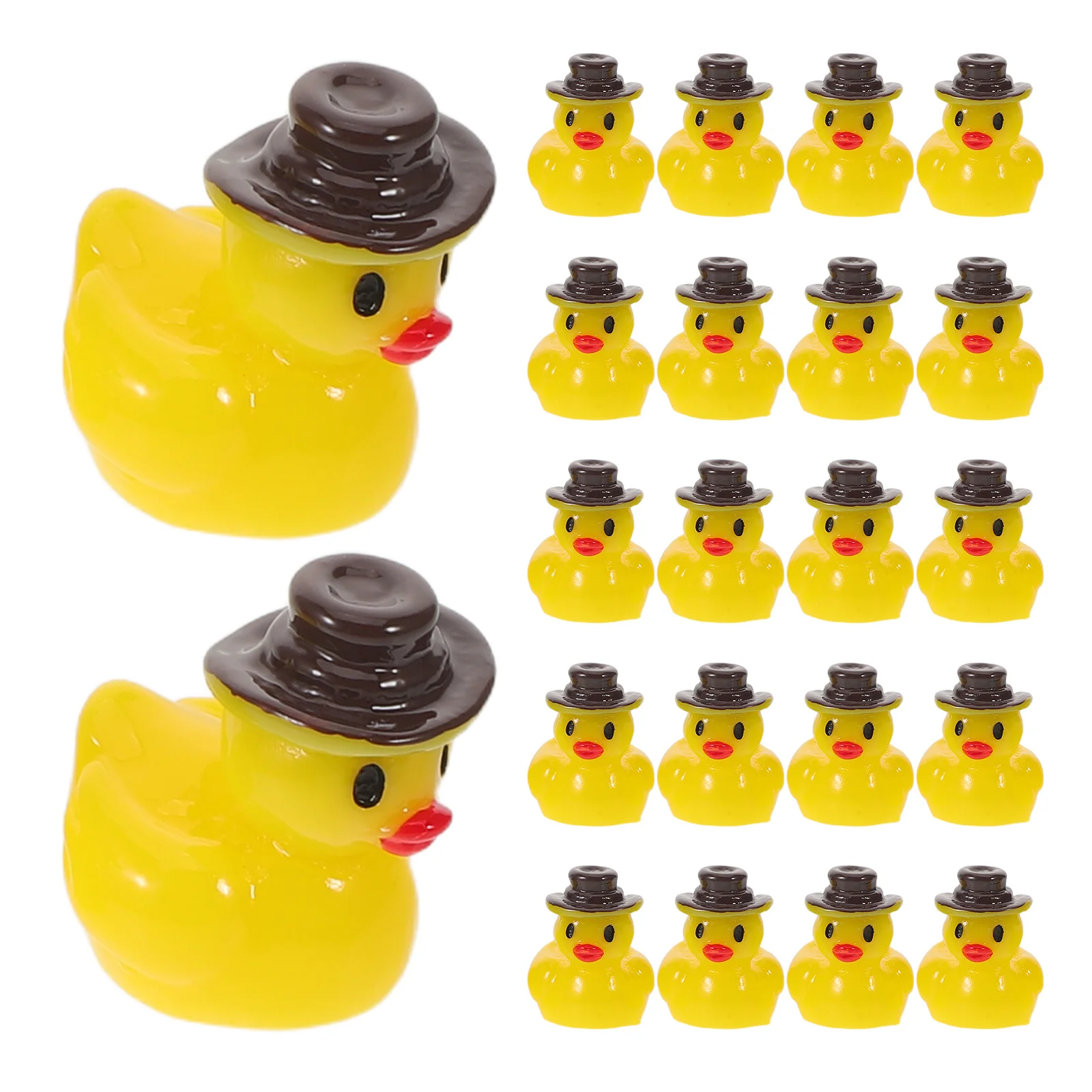 50 pièces Cowboy occidental résine canard Mini réaliste petit Animal décor bricolage fée jardin mousse paysage Aquarium Cowboy résine canard