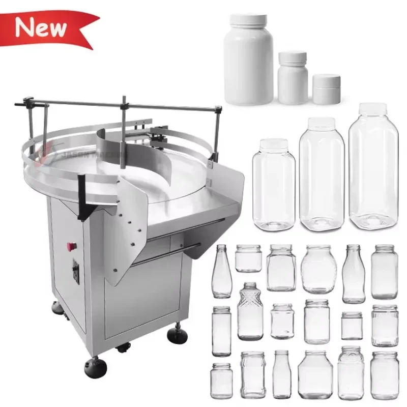 

Empty Bottle Sorting Round Jar Plastic Bottle Collecting Machine Automatic Bottle Unscrambler Machine