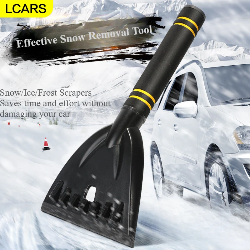Lcars-Black Multi-Function Vehicle-Mounted Snow Shovel, Winter Portable Snow Removal Tool, Car Cleaning Tool