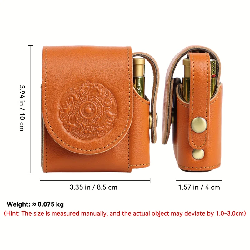 Soft Leather Small Belt Waist Cigarette&Lighter Bag Vintage Mini Wallet Card Cover Change Purse Key Organizer Cigarette Case