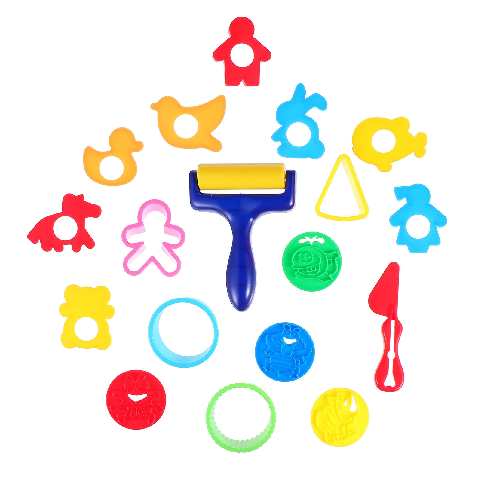 18 stampi per animali per bambini, kit di stampi manuali per plastilina colorata, argilla, fai da te, giochi educativi fatti a mano