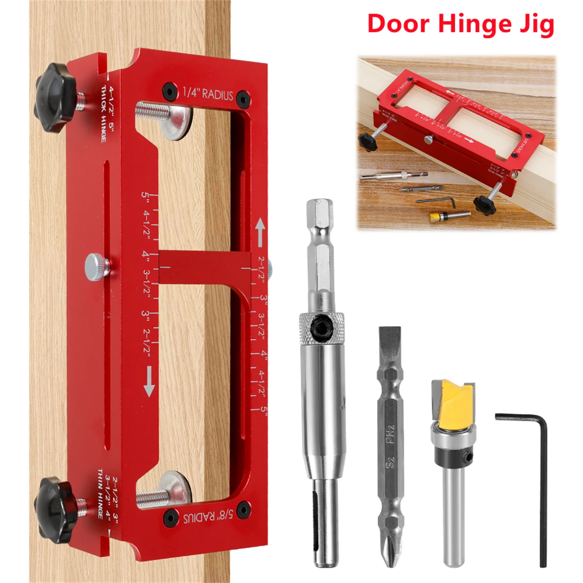 

2.5“ Concealed Hinge Jig Kit Hole Drilling Guide Locator With Fixture Woodworking Hole Opener Tools Door Cabinets Puncher Tool