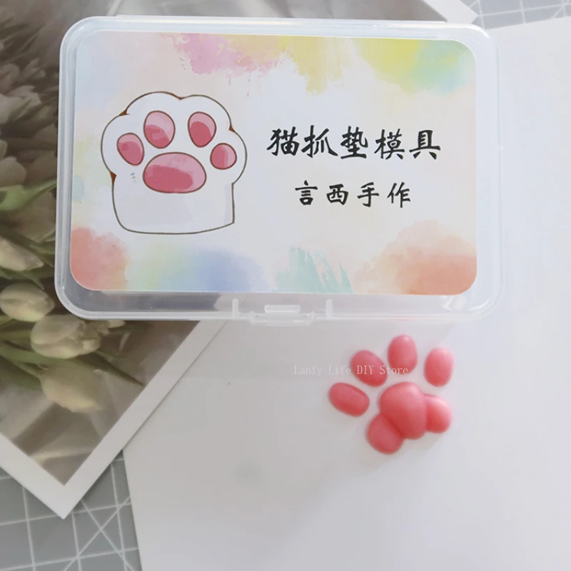 Resin Clay To Make Silicone Mold for Simulated Cat Paw Pads Wool Felt Poke Polymer Clay DIY Animal Paw Modeling Mold