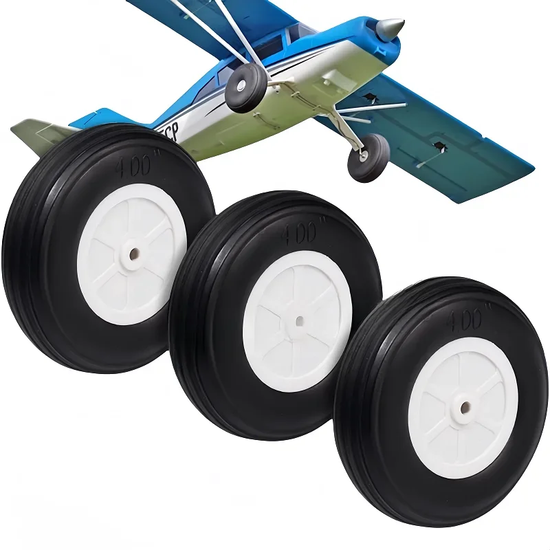 Neue 2Pcs PU Gummi Rad Durchmesser 2,25/2,5/2,75/3,0/3,5/4/4,5/5 zoll RC Flugzeug Modell Starrflügel Flugzeug Reifen Rad Fahrwerk – Detail 1