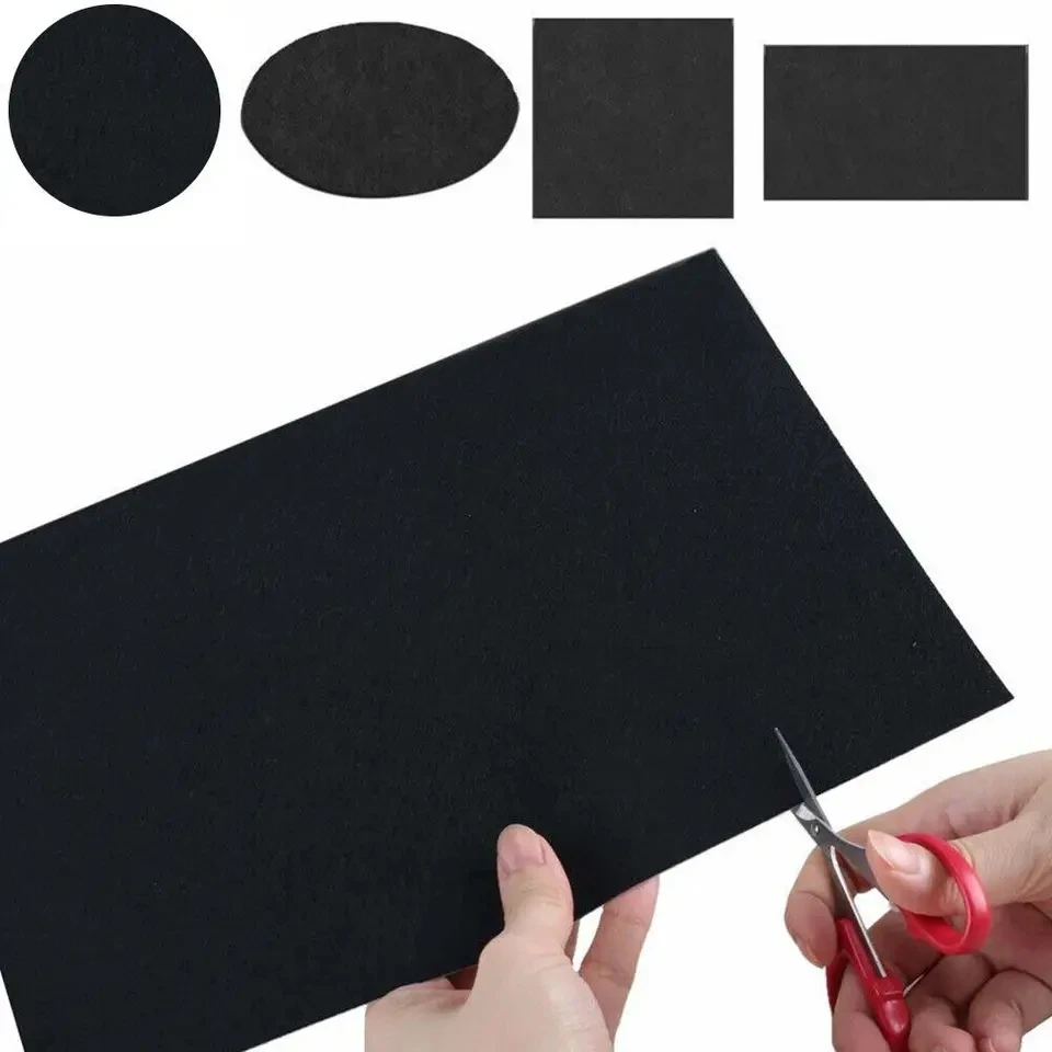 45cm*1m/3m/5m/10m Schwarzer Selbstklebender Flockstoff Klebendes Leder Samtstoff für Auto-Innenausstattung Schmuckbox Dekoration – Detail 6