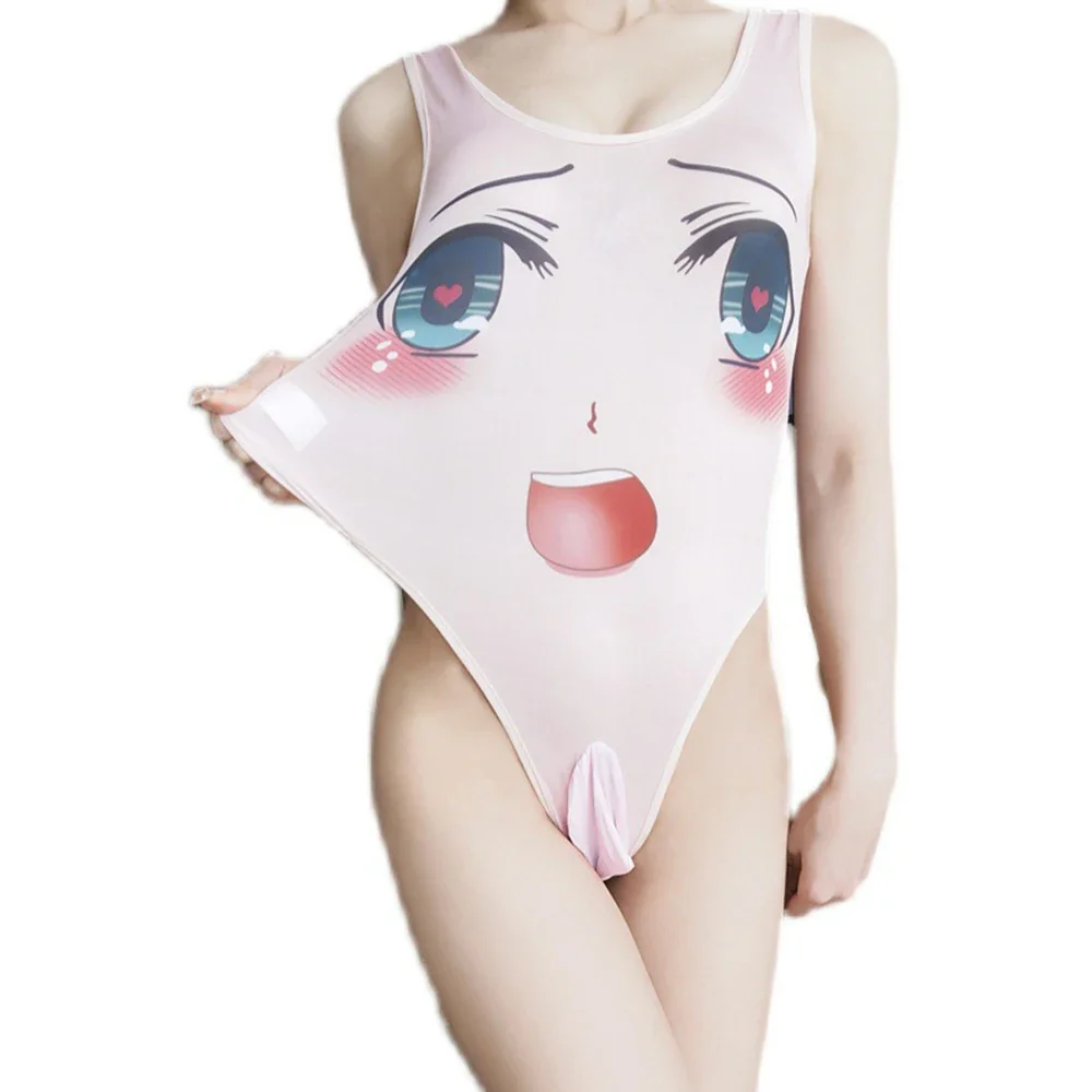 Sissy Outfits Pouch Peni Sheath Bodysuit Men Thong Leotard Japanese Anime Swimsuit Soft Smooth One Piece Pajamas Gay Clubwear