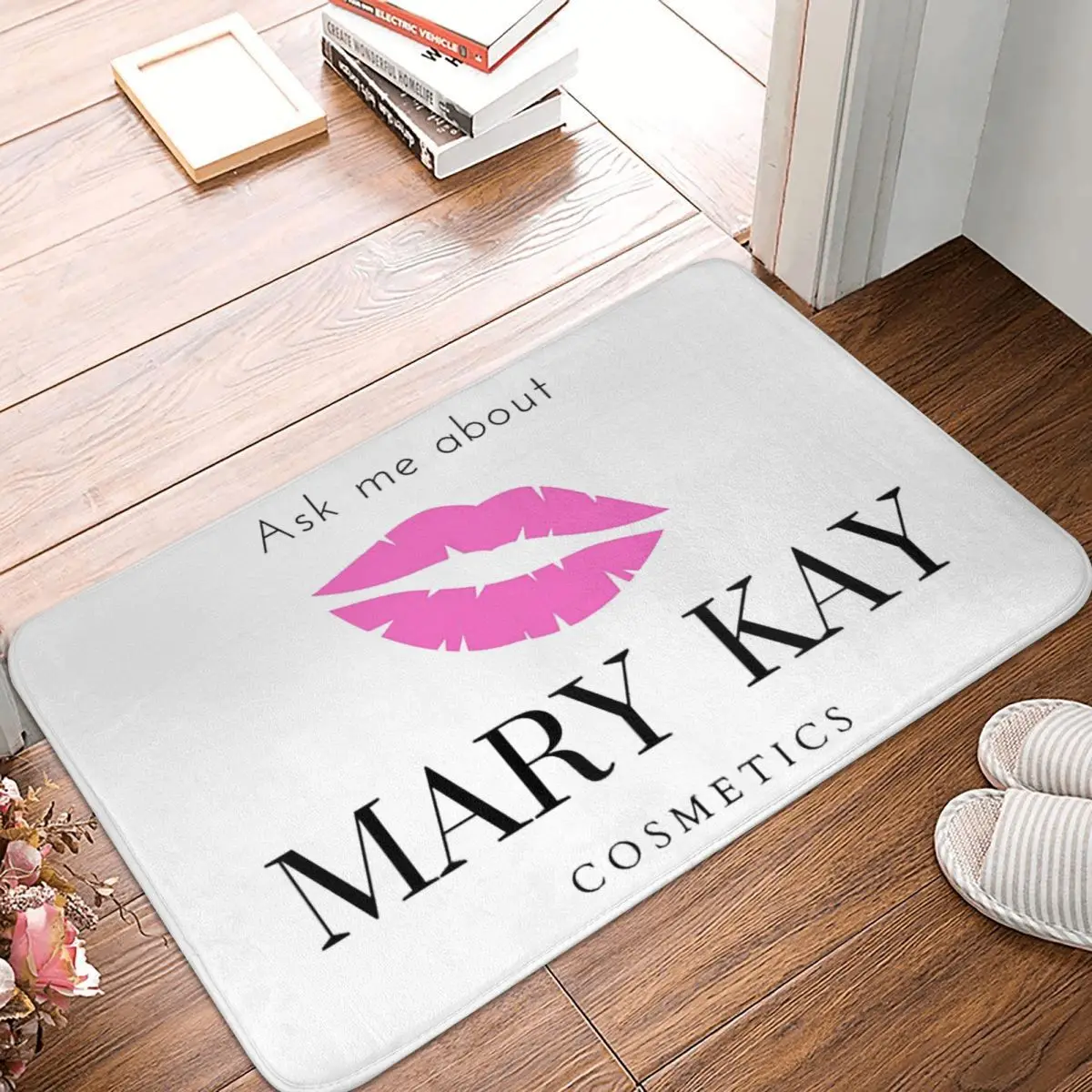 Ask Me About Mary Kay Anti-slip Doormat Floor Mat Absorbent Mat Carpet Rug for Kitchen Entrance Home Balcony Footpad Mats