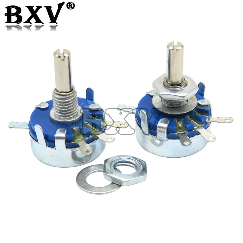 5 قطعة WH5-1A 1k 2k 10k 47k 4k7 470r 100k 470k 220k 1k5 22k 1m أوم 3-محطات عمود مستدير الروتاري تفتق الكربون الجهد