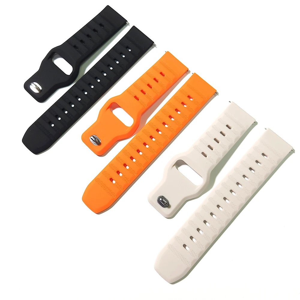 Sports Watchband For Ticwatch Pro 3 Ultra GPS LTE / GTX / GTH 2 Silicone Strap For TicWatch E3 Band Wristband