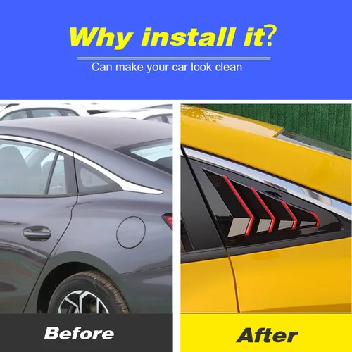 Imagen 2 del producto Para MG GT 2023, accesorios, cubierta embellecedora de ventana de coche, pegatina decorativa de ventana triangular trasera, piezas de producto de modificación Exterior