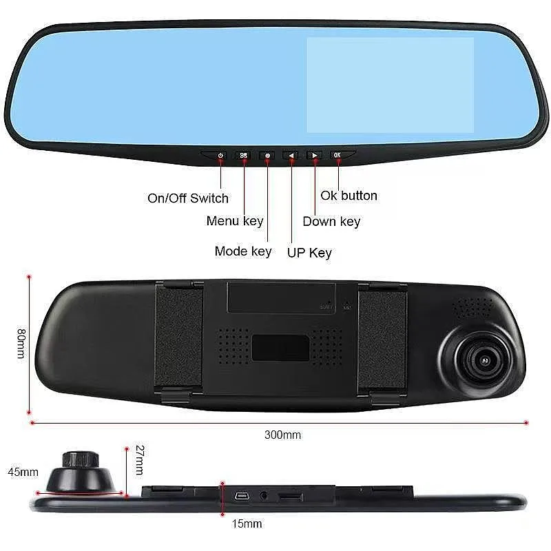New Dual Lens Dash Cam Front and Rear 1080P Night Vision Car Recorder view 4