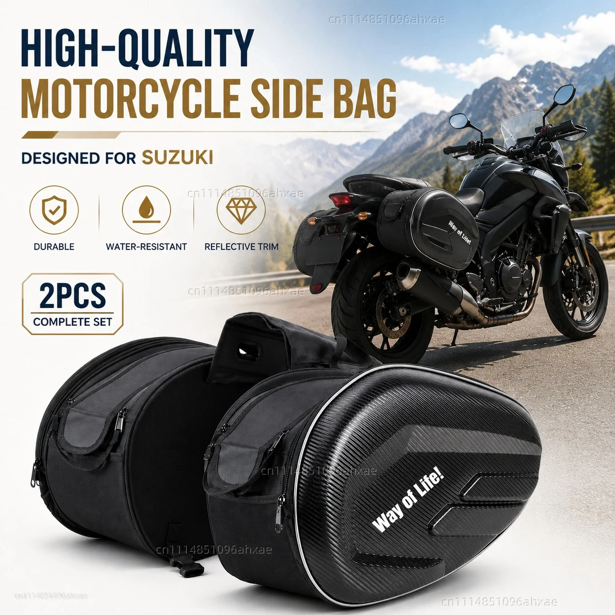 for SUZUKI 650 VSTROM V STROM DL 650 DL XT DL650 650XT 2PCS Motorcycle Pannier Bags Luggage Saddle Bags Side Storage Fork Travel