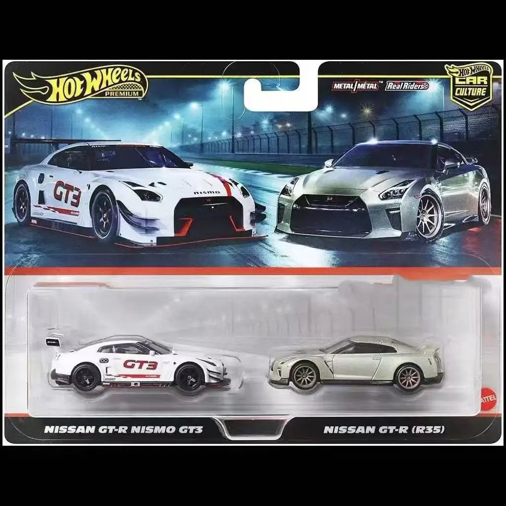 新しいホットウィールカーモデル HBL96 日産 アストンマーティン アルファロメオ カスタムコレクション 合金カーモデル デュアルカーセット 誕生日プレゼント おもちゃ