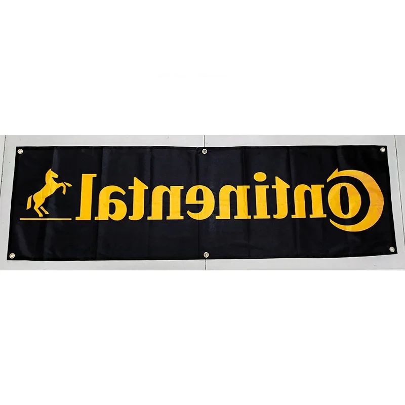 130GSM 150D مادة البوليستر الإطارات القارية راية 1.5*5ft (45*150 سنتيمتر) الإعلان الزخرفية سباق السيارات العلم yhx321 #2