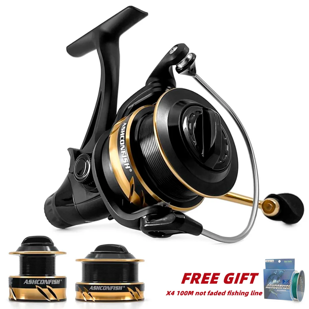 

Double Brake Spinning Wheel 12KG Max Drag 12BB 4000-5000H CNC Aluminum Left/Right Interchangeable Spinning Fishing Reel