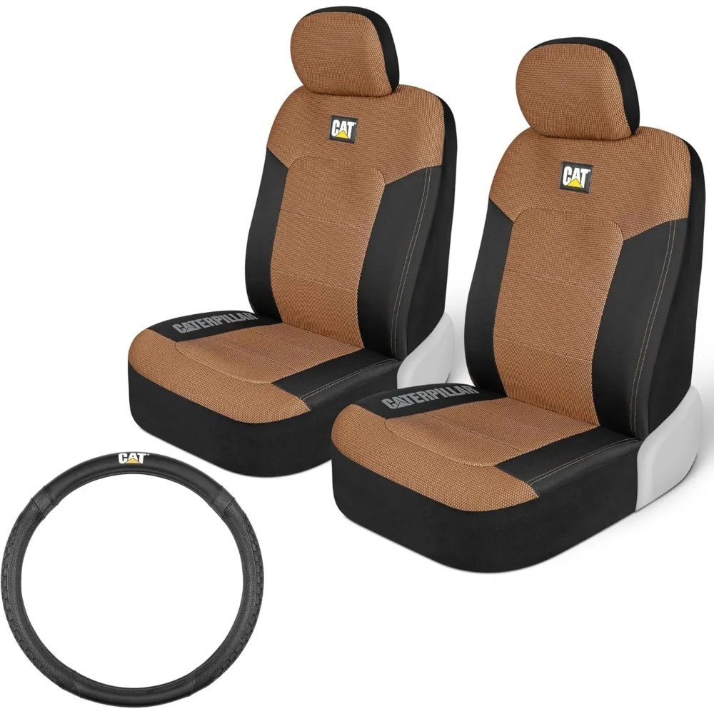 

Universal MeshFlex Truck Seat Covers Set with Steering Wheel Cover for Cars, Trucks, SUVs - Fits Wheels 15.5-16 inches
