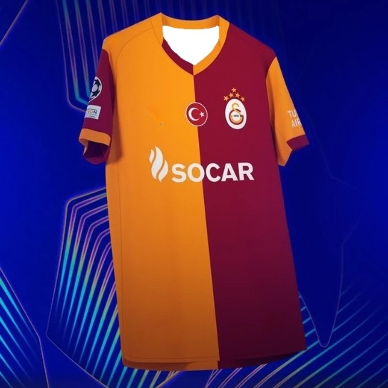 Camiseta Deportiva Unisex de Manga Corta del Galatasaray FC, Temporada 2025-26, Superliga Turca 2026, Transpirable y de Secado Rápido