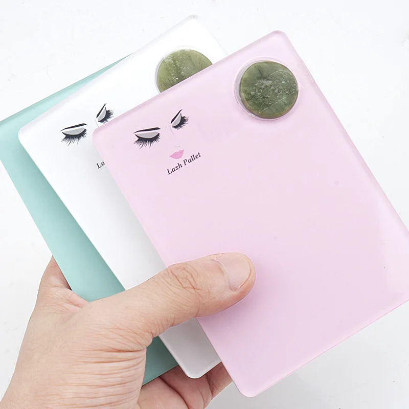 Eyelash Extension Scale Holder Magnetic Acrylic Lash Board With Glue Pallet Cup False Eyelashes Pad Lash Makeup Tools