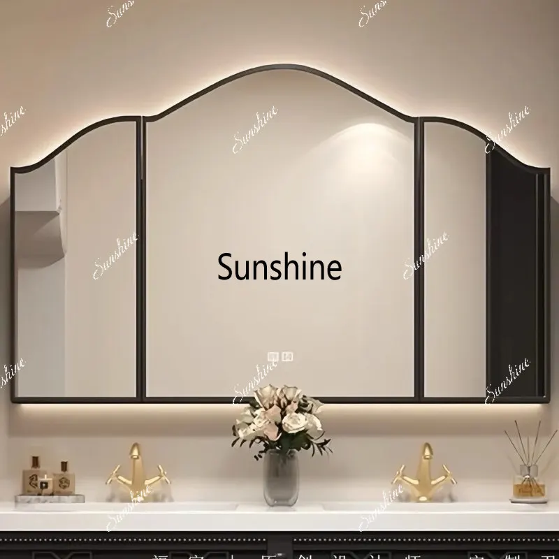 French retro smart mirror cabinet bathroom toilet anti-fog toilet customization