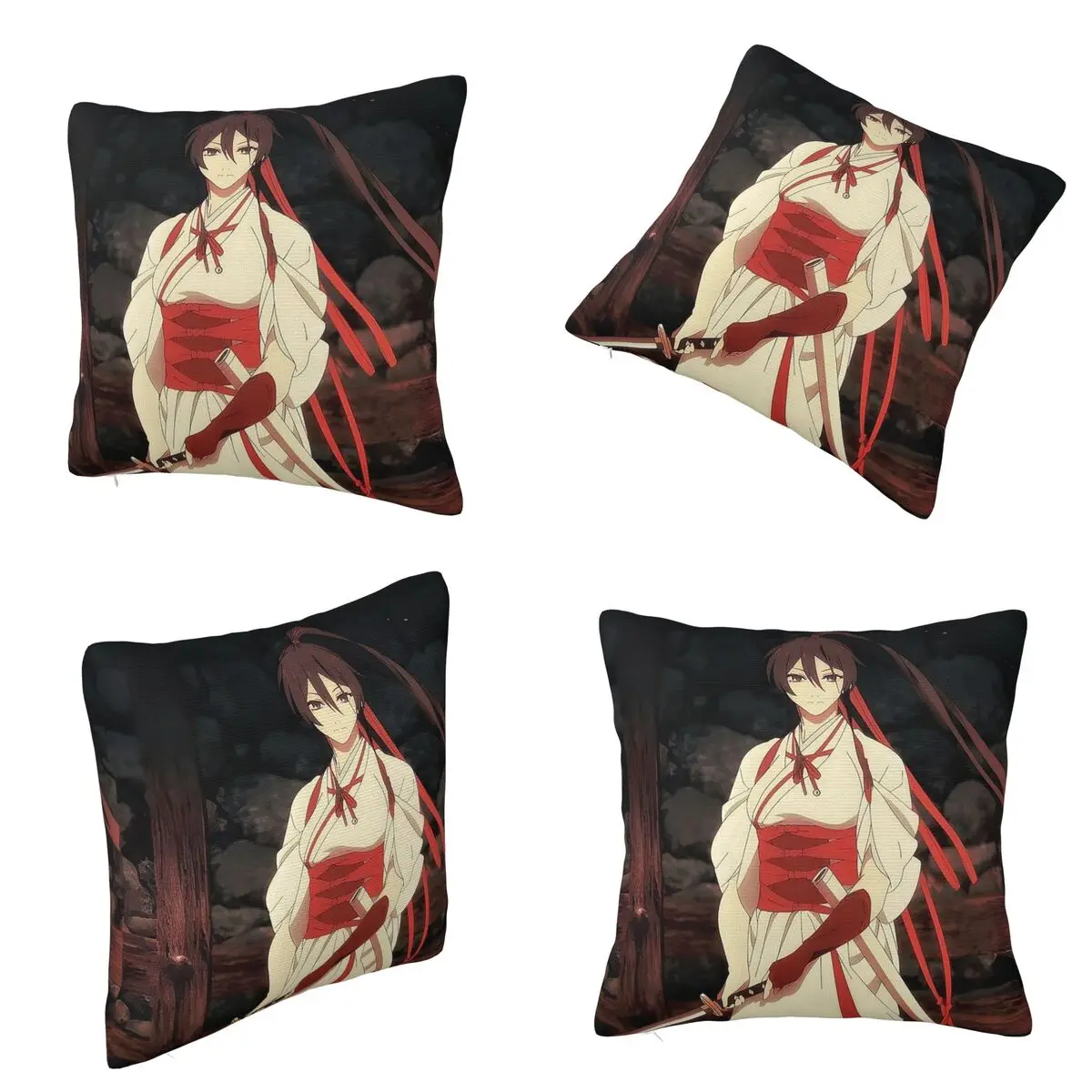 Anime Hells Paradise Jigokuraku Square Pillowcase Cushion Cover Pillow Case Throw Pillow Cover for Home Sofa Living Room